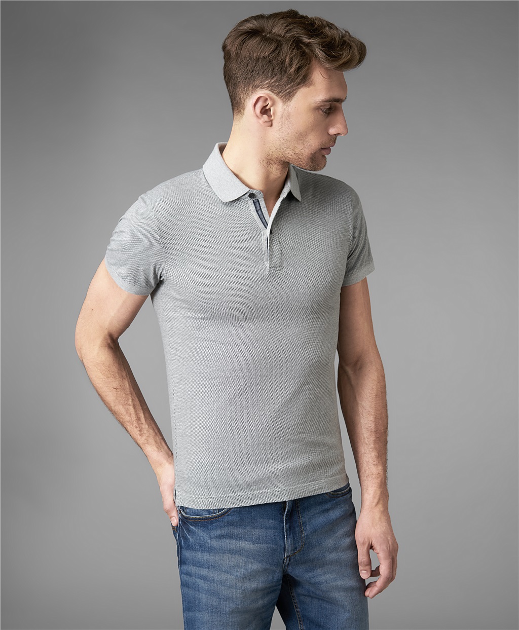 Рубашка поло HENDERSON HPS-0308 GREY