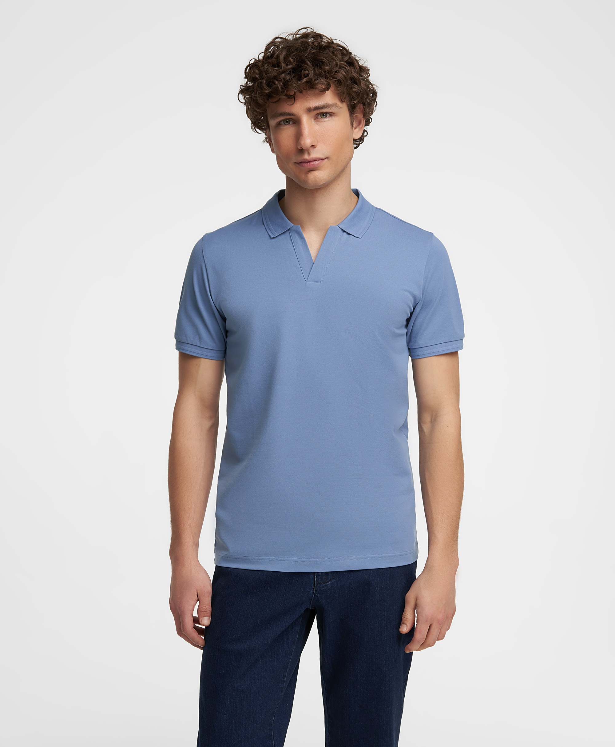 Рубашка Поло кр.р HPS-0430 BLUE HENDERSON. Цвет: голубой