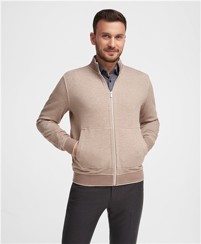 Кардиган хлопковый двусторонний в бежевом цвете KWL-0961 BEIGE- купить ...