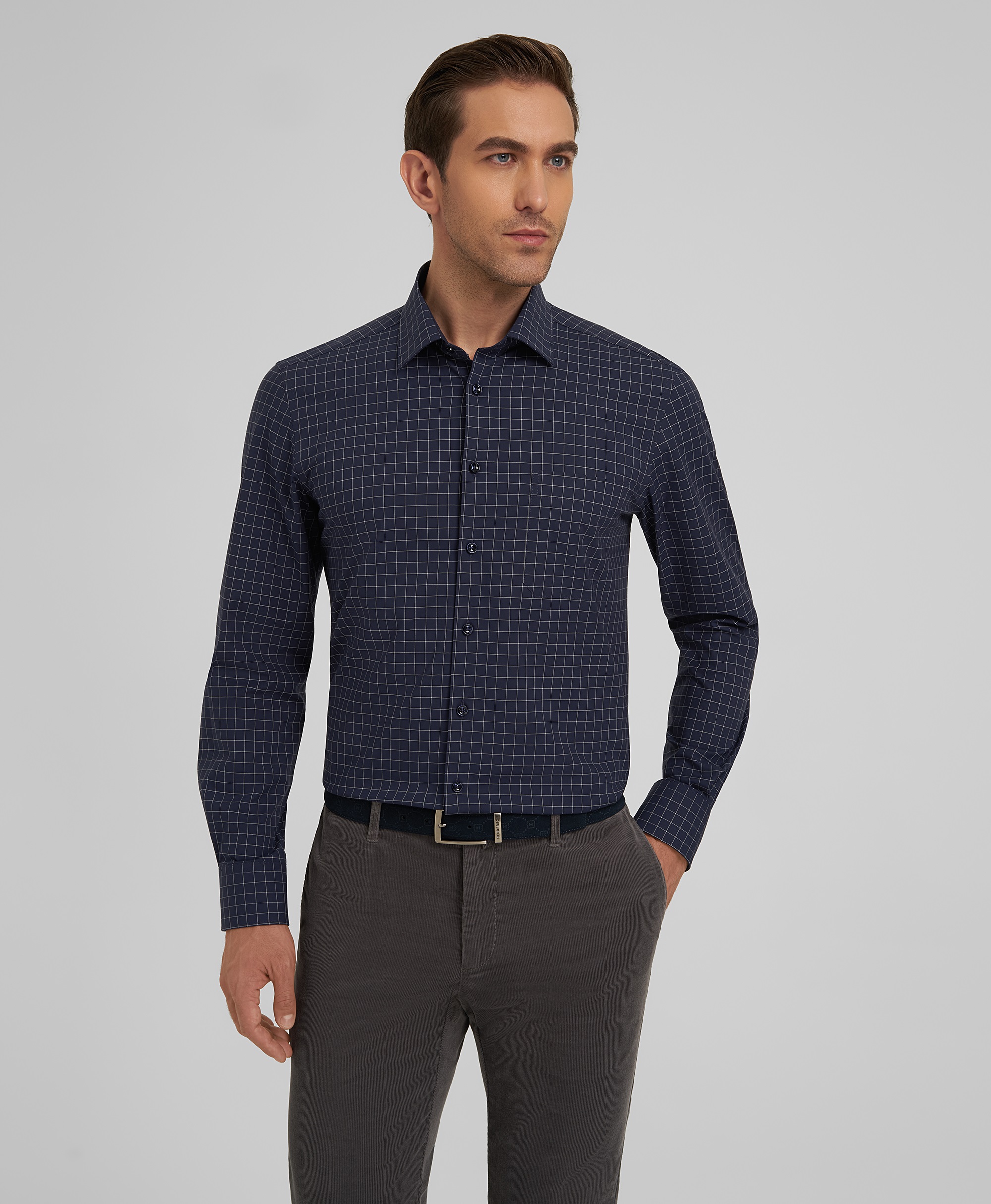 Рубашка HENDERSON дл.р. SHL-1918-N NAVY