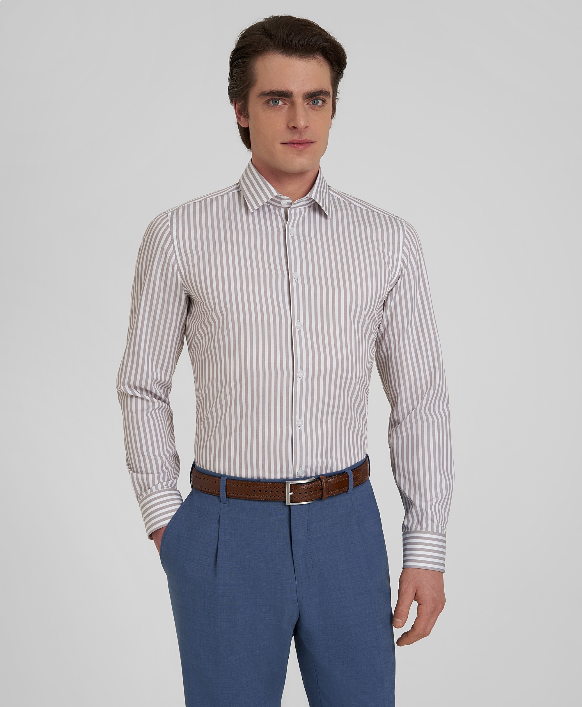 Рубашка HENDERSON дл.р. SHL-2024-S BEIGE