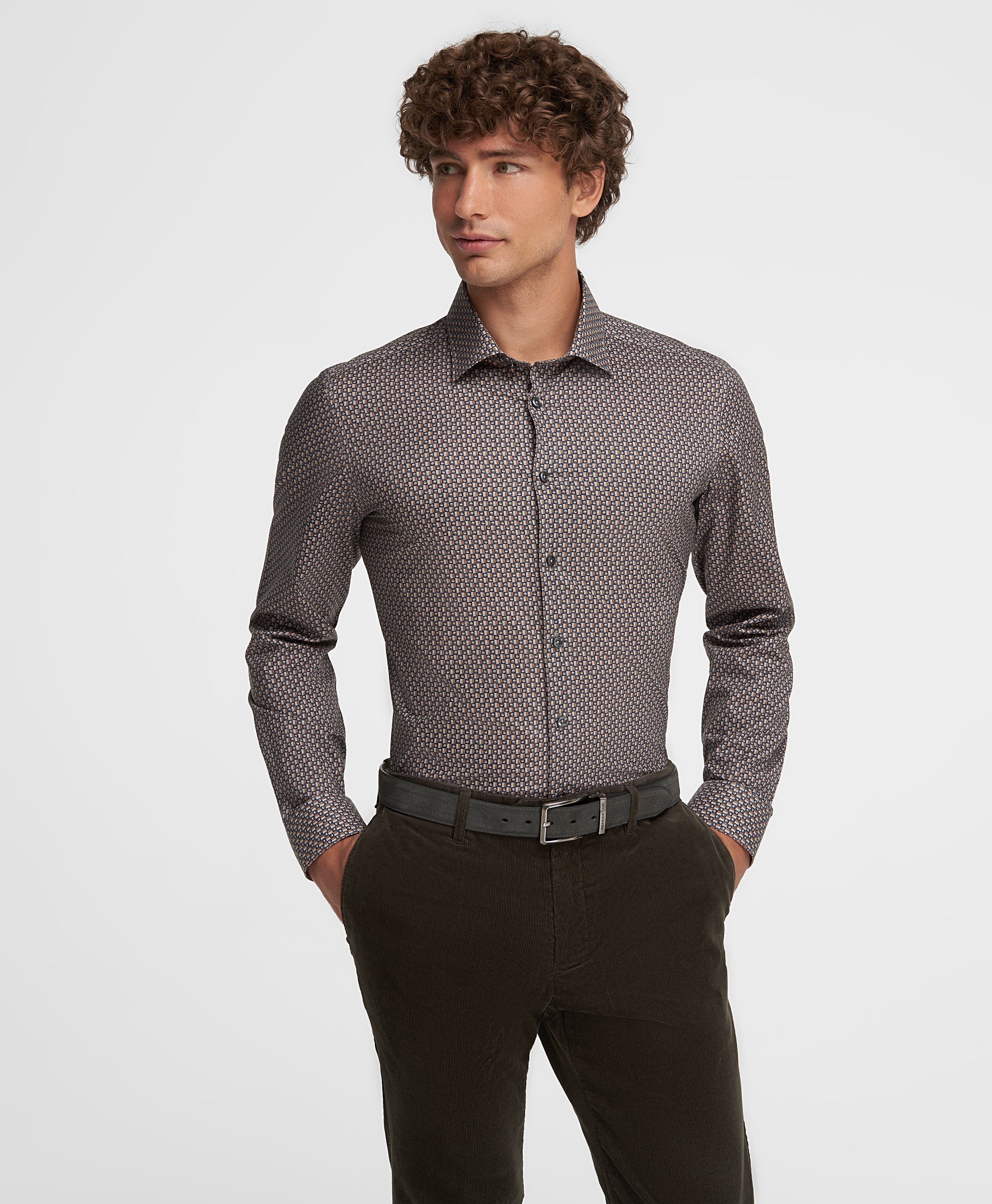 Рубашка HENDERSON дл.р. SHL-2125-X BEIGE