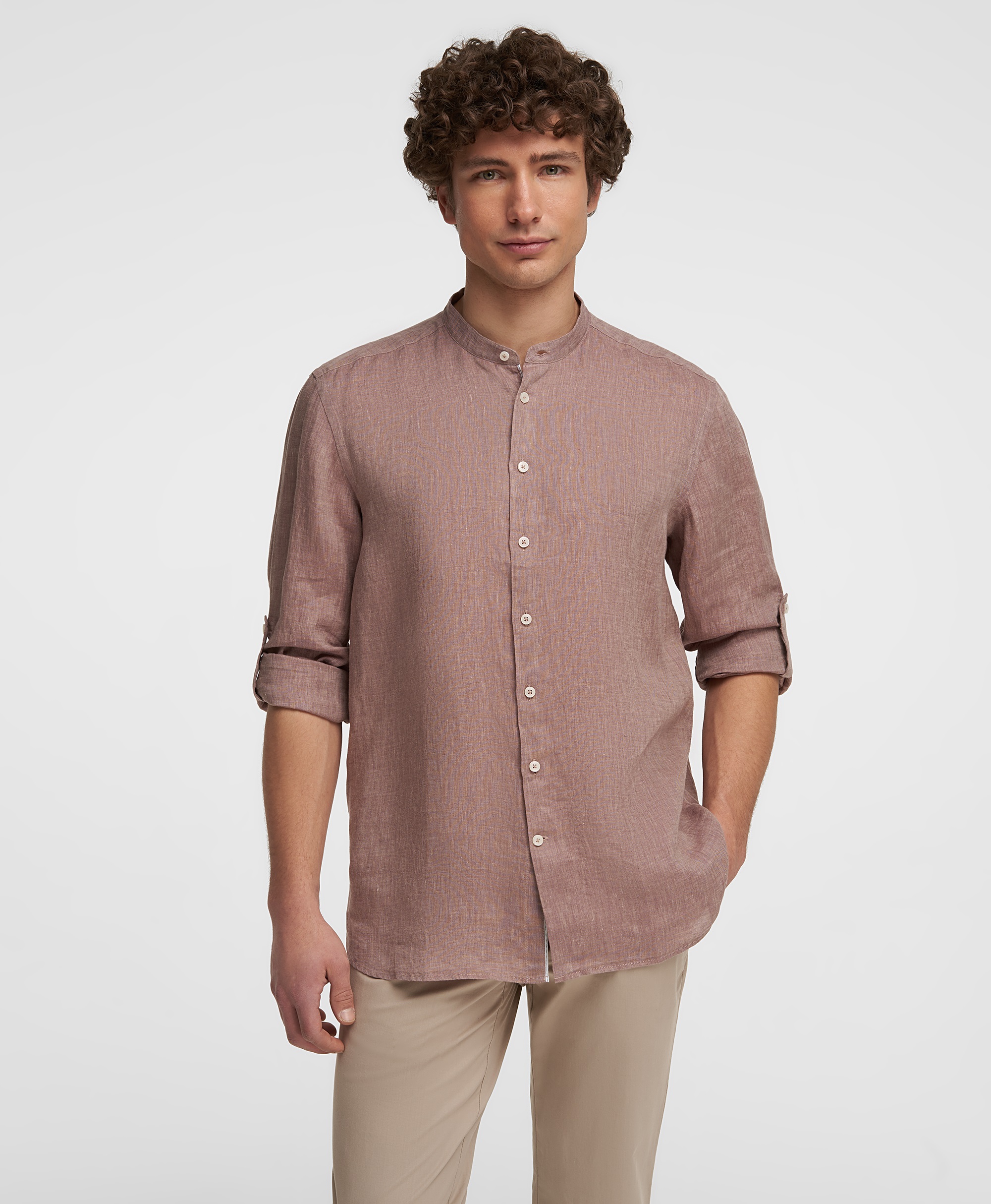 Рубашка HENDERSON дл.р. SHL-2185-R BROWN