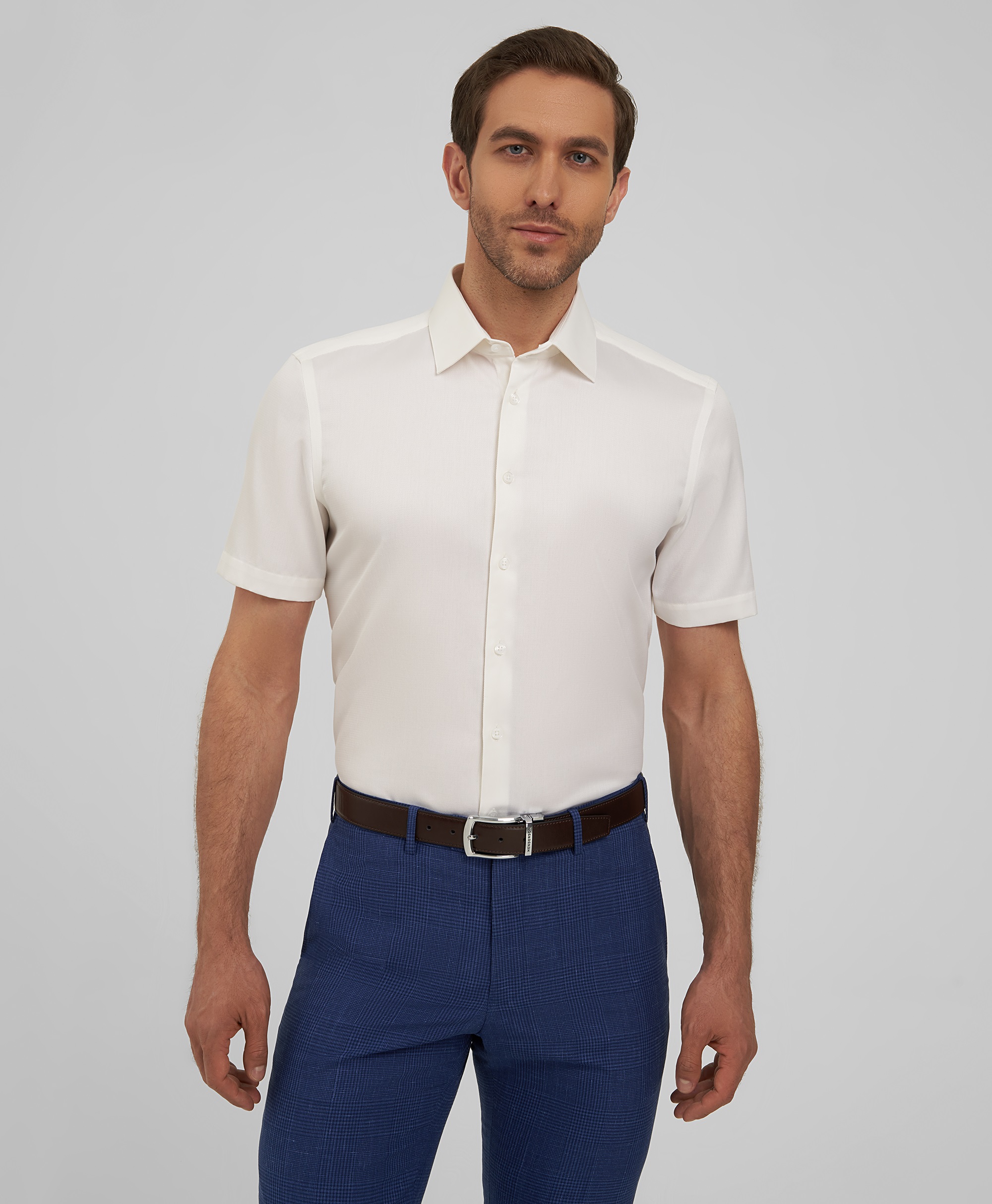 Рубашка полуприлегающий силуэт HENDERSON SHS-0582-S IVORY